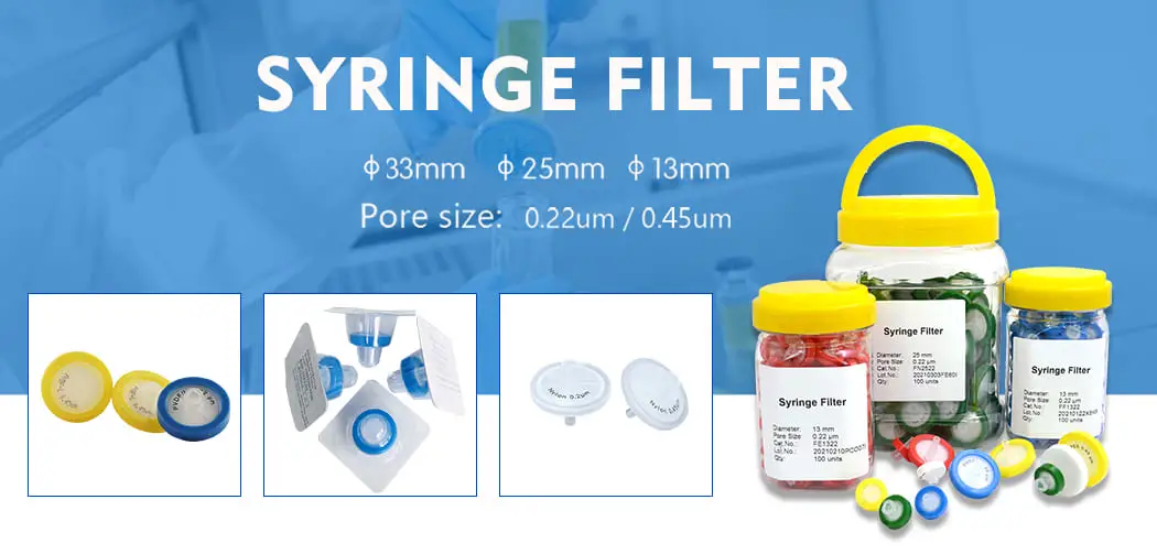 China Supplier Lab PTFE Membrane HPLC Sample Syringe Filter Price