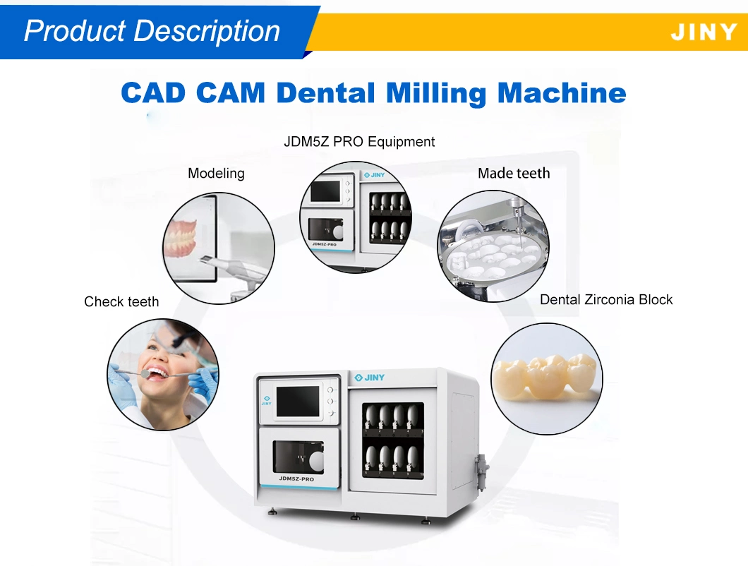 Dental CAD Cam Equipment 5-Axis Dental Milling Machine for Lab with Automatic-Disc Changer