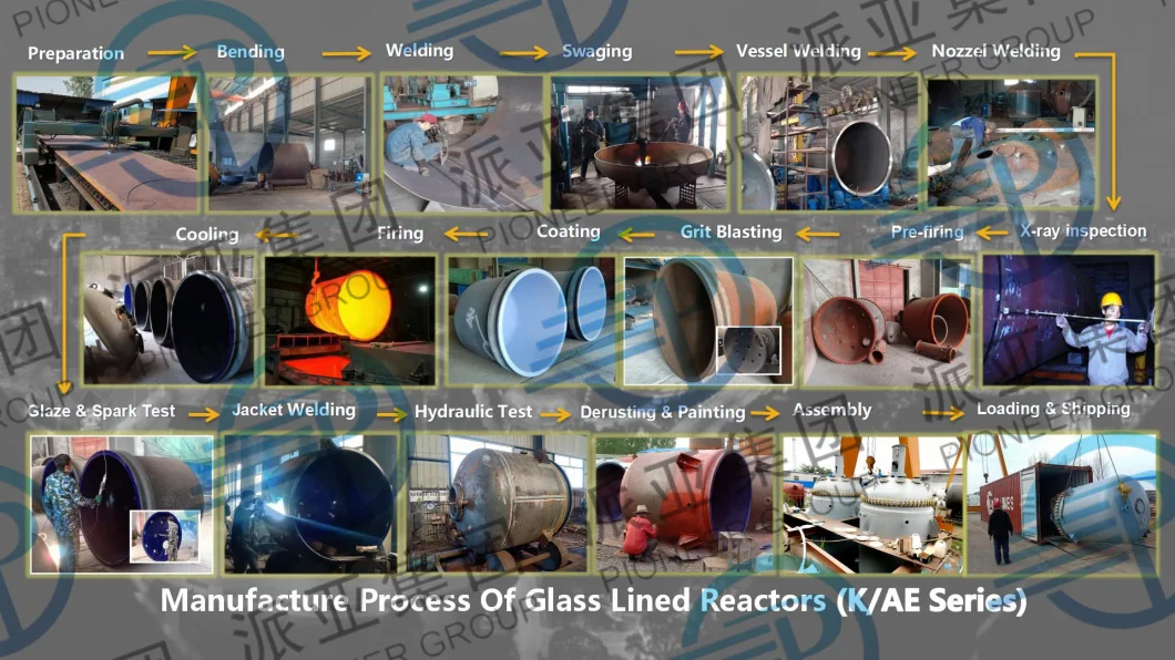 Open/Flange Type Jacketed Glass Lined Reactor