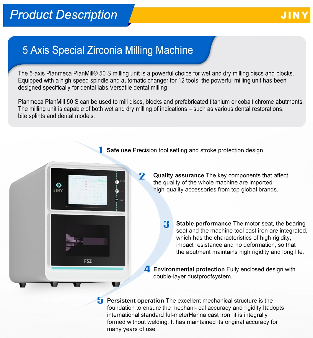 Dental Lab 5 Axis Dental Milling Machine Dental Equipment for Dental Lab