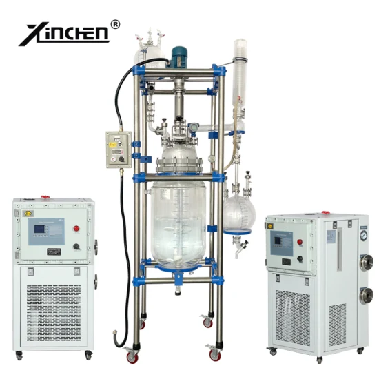 Xinchen Lab 이중 화학 재킷 붕규산 파일럿 유리 반응기